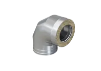 колено феррум утепленное угол 90° нержавеющее (430/0,5мм)/оцинкованное, ф100/200, по воде