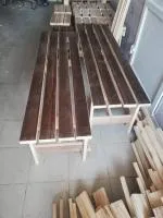 лавка 1500*400*480, липа , горячего тиснения венге, пэм