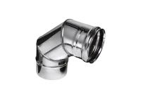 колено феррум угол 90°, нержавеющее (430/0,8мм), ф150 ral 9005