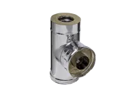 тройник феррум утепленный угол 90° нержавеющий (430/0,8мм)/зеркальный, ф150/210, по воде