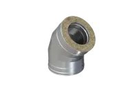 колено феррум утепленное угол 135° нержавеющее (430/0,8мм)/оцинкованное, ф115/200, по воде