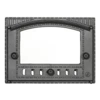 дверца fireway чугунная топочная (к202) 375x300 мм стекло