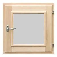 форточка для бани деревянная с двойным остеклением 0,3х0,3 м с фурнитурой банный эксперт