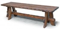 лавка №11 140х40х45 см массив сосны старение, палисандр, ирб