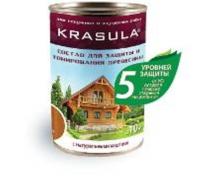 состав krasula защитно-тонирующий д/древесины, темный орех, 0,95л,  норт